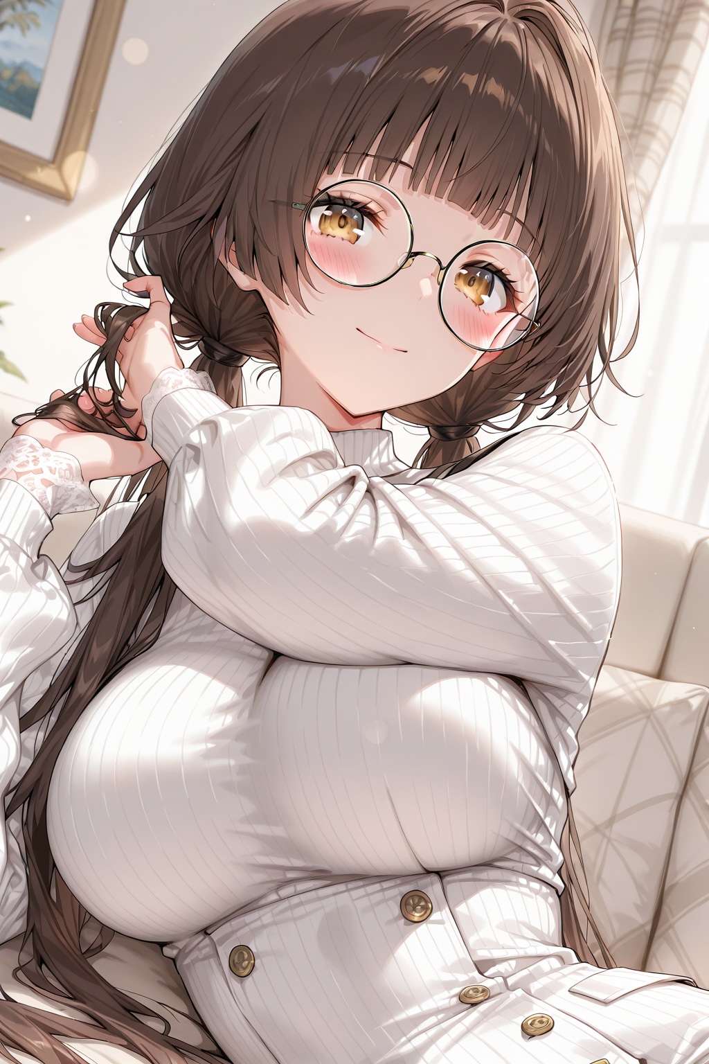 ソファに座って | の人気AIイラスト・グラビア