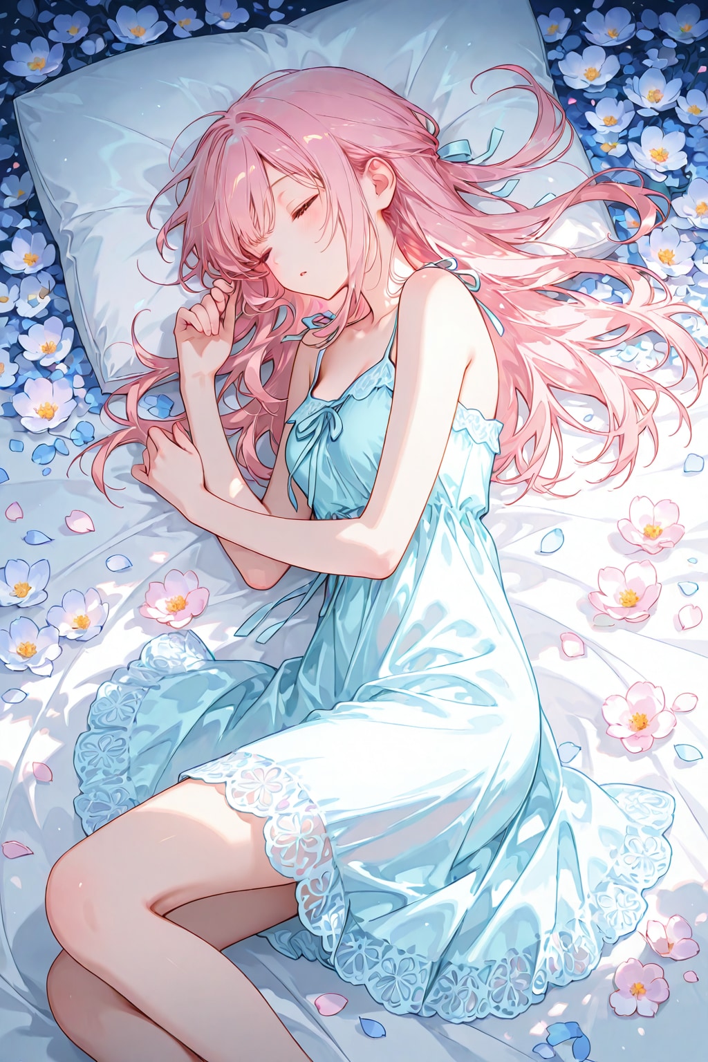 sleep pink | の人気AIイラスト・グラビア