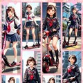 セーラー服と電動キックボード　コラージュ 2枚目