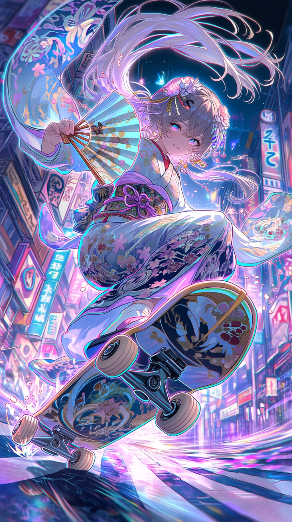 Neon Blossom Skater 「ネオン街に咲く花」