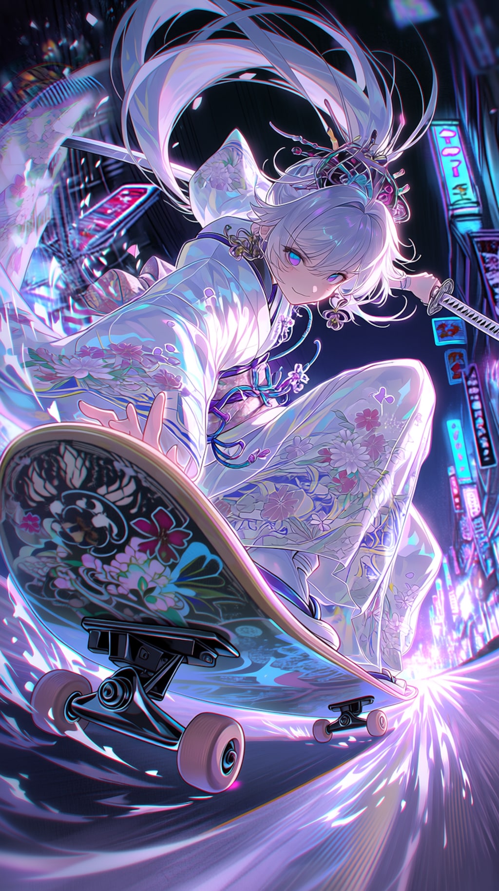 Neon Blossom Skater 「ネオン街に咲く花」