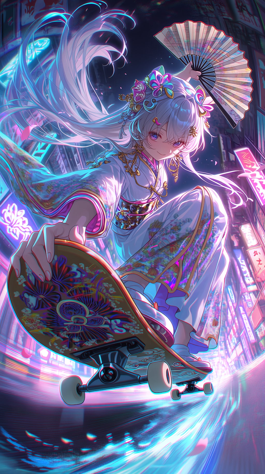 Neon Blossom Skater 「ネオン街に咲く花」
