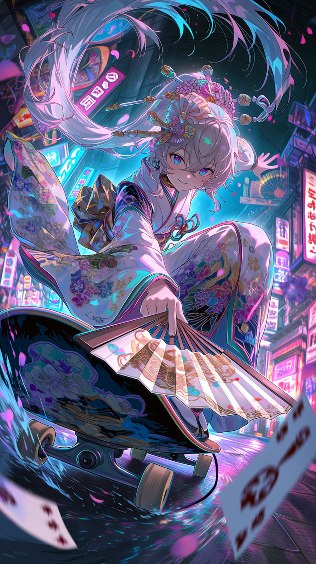 Neon Blossom Skater 「ネオン街に咲く花」
