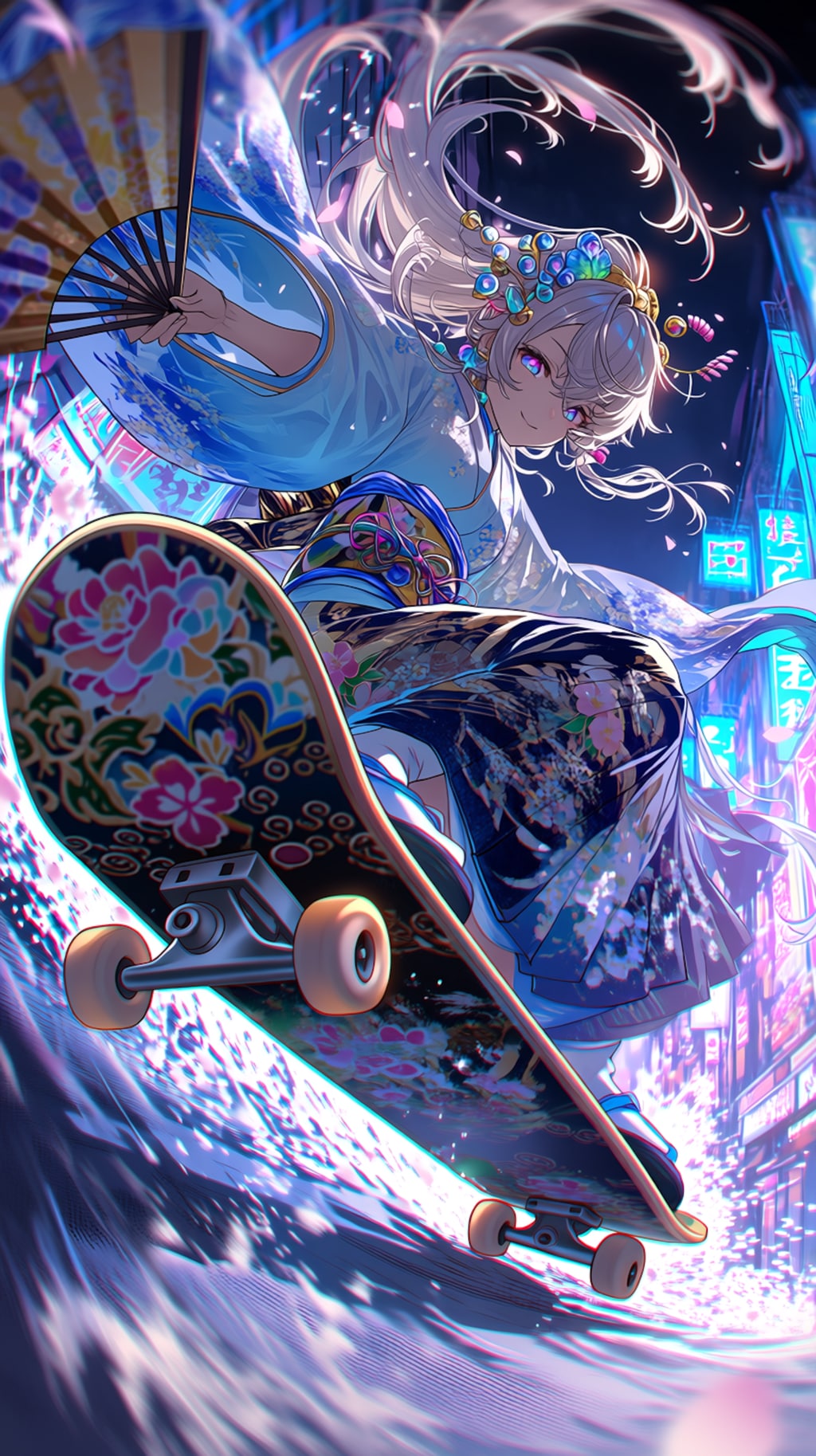 Neon Blossom Skater 「ネオン街に咲く花」