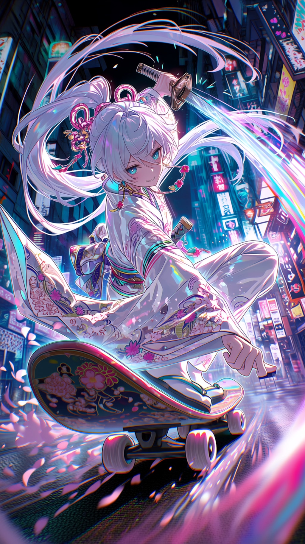 Neon Blossom Skater 「ネオン街に咲く花」