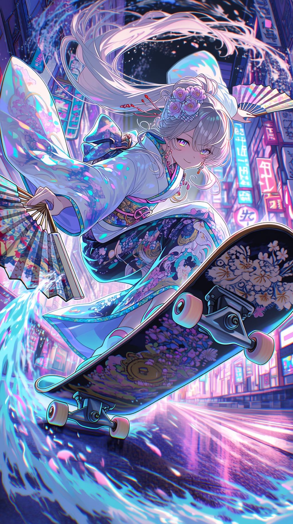 Neon Blossom Skater 「ネオン街に咲く花」