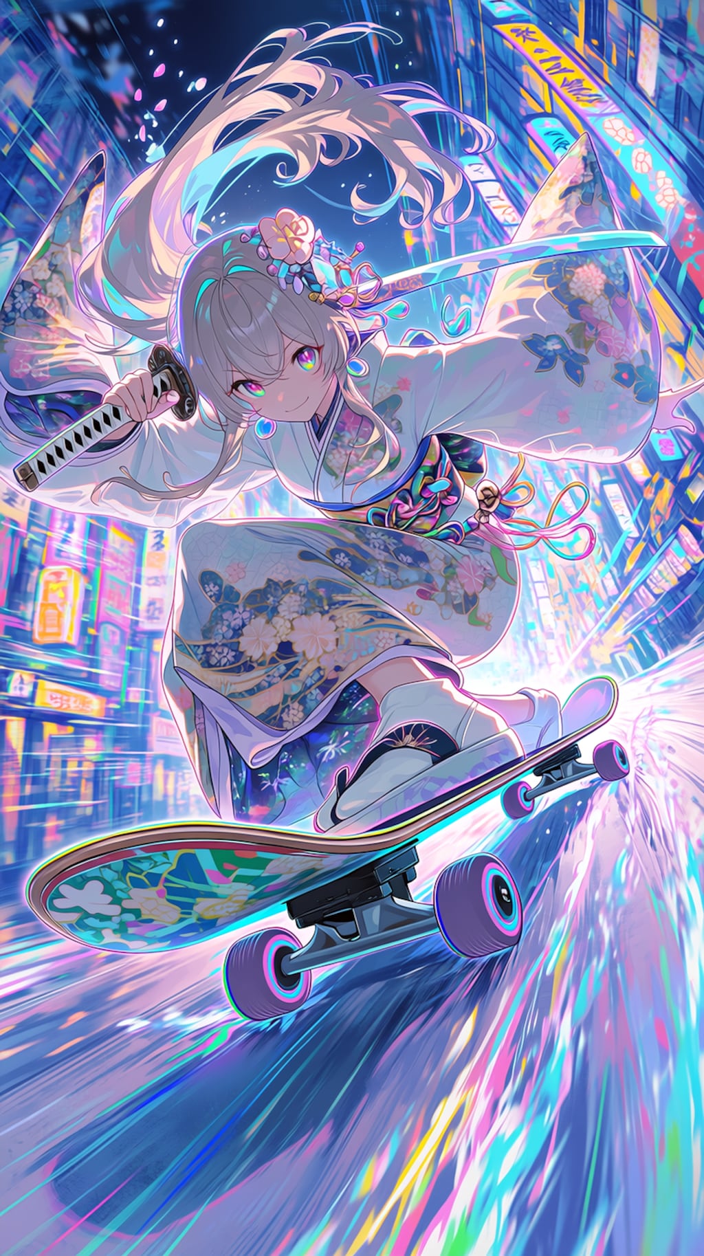 Neon Blossom Skater 「ネオン街に咲く花」