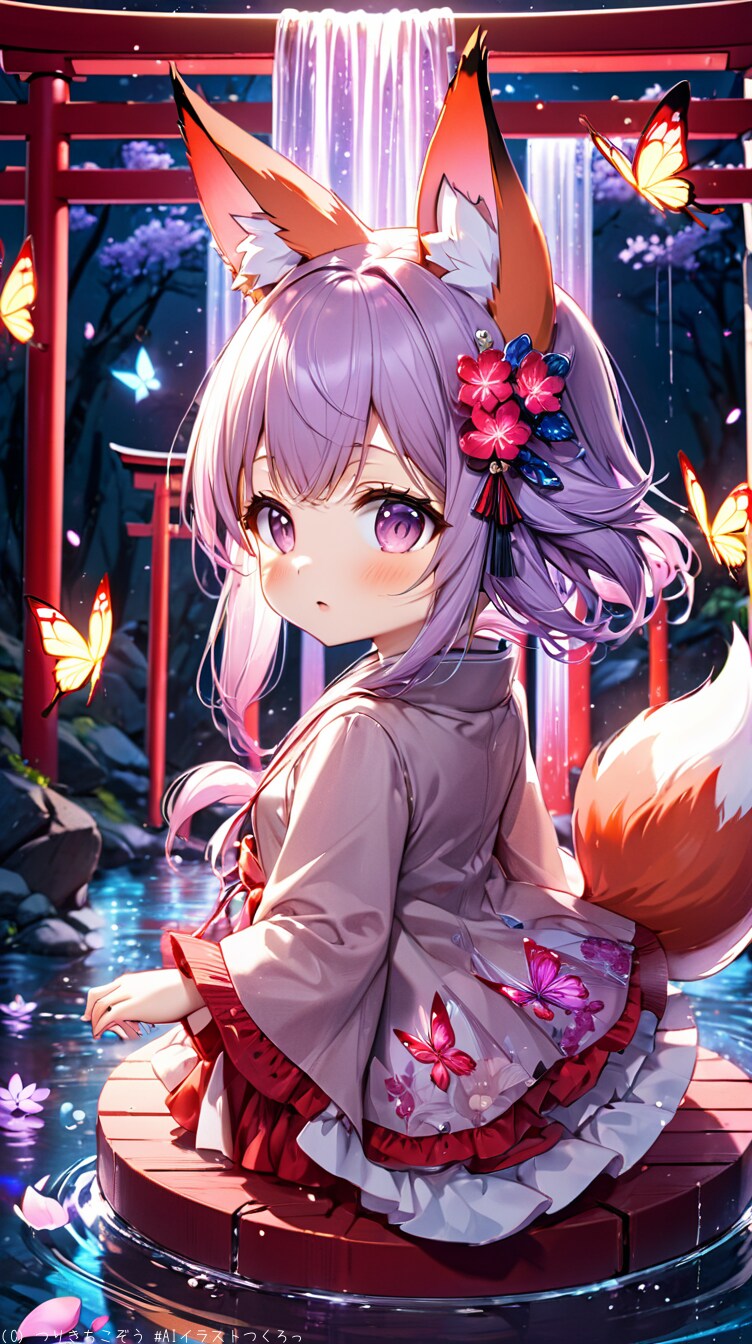 鳥居とキツネさん2 | の人気AIイラスト・グラビア