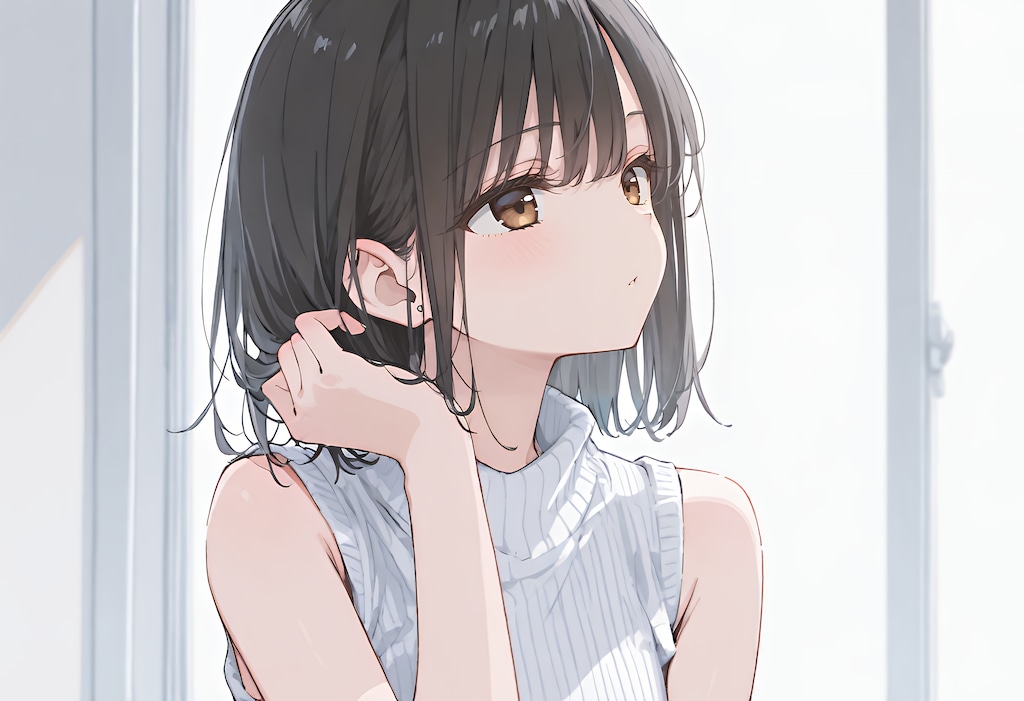 袖なしお姉さん
