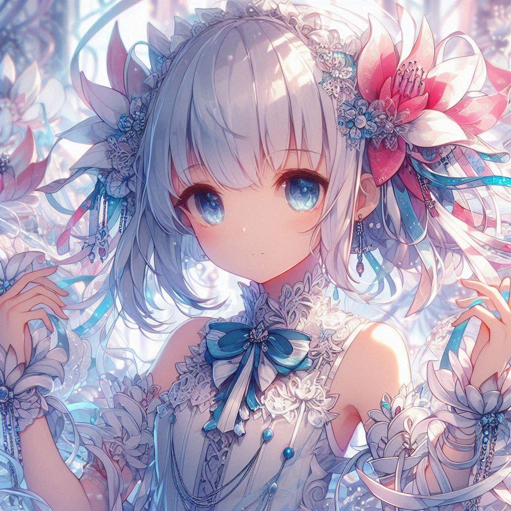 白髪の可愛い女の子【238】