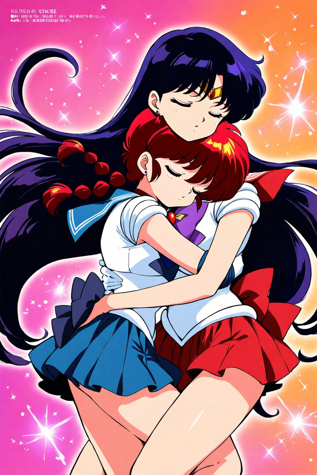 セーラーアイスらんまーとハグするマーズ