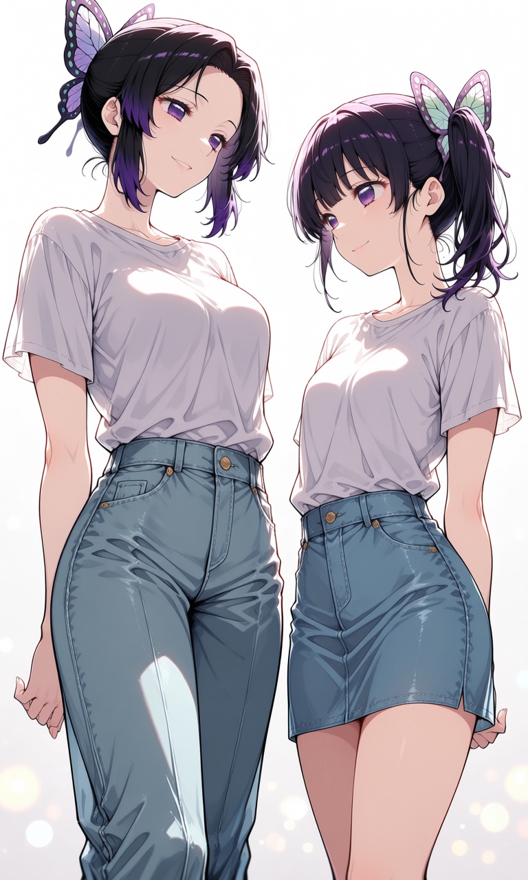 胡蝶しのぶと栗花落カナヲ