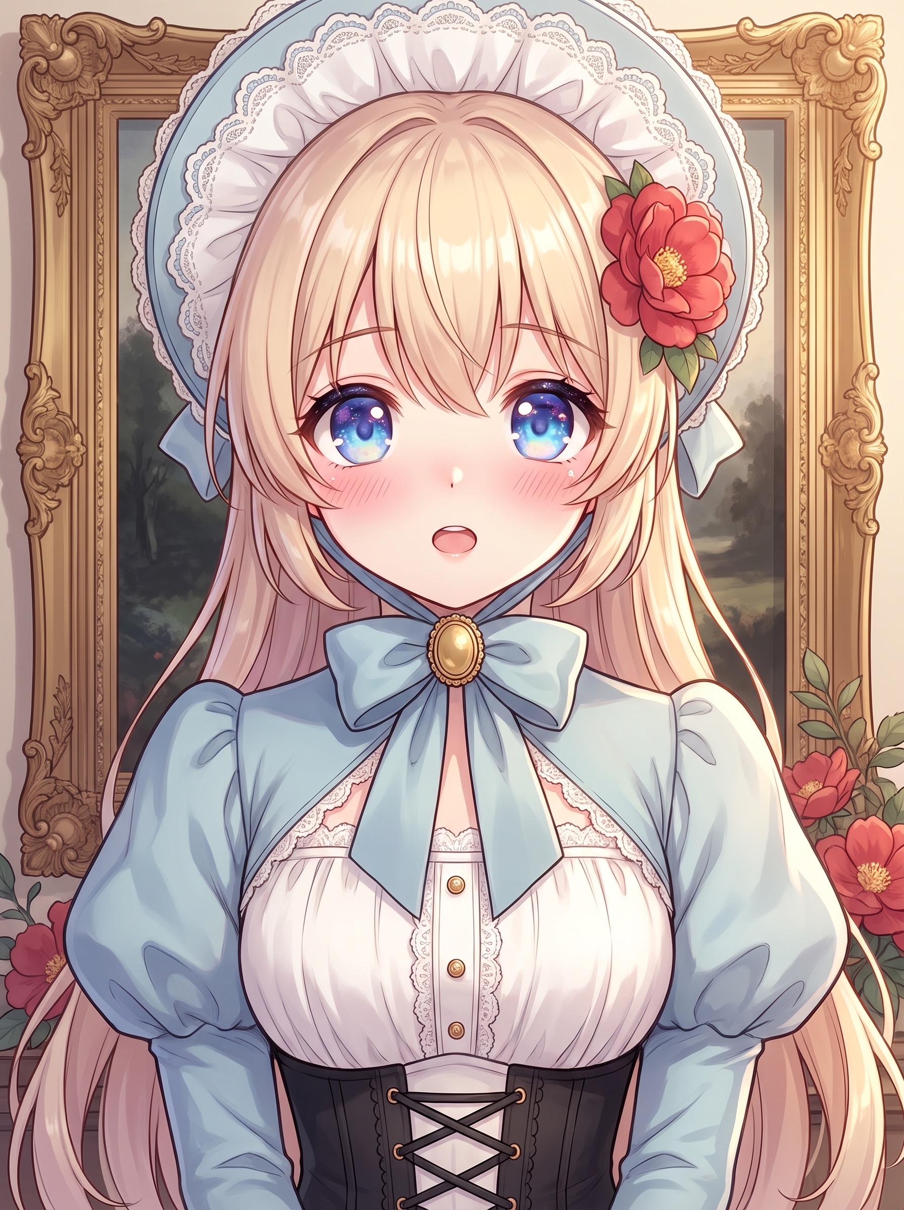 薔薇冠の蒼瞳令嬢 | の人気AIイラスト・グラビア