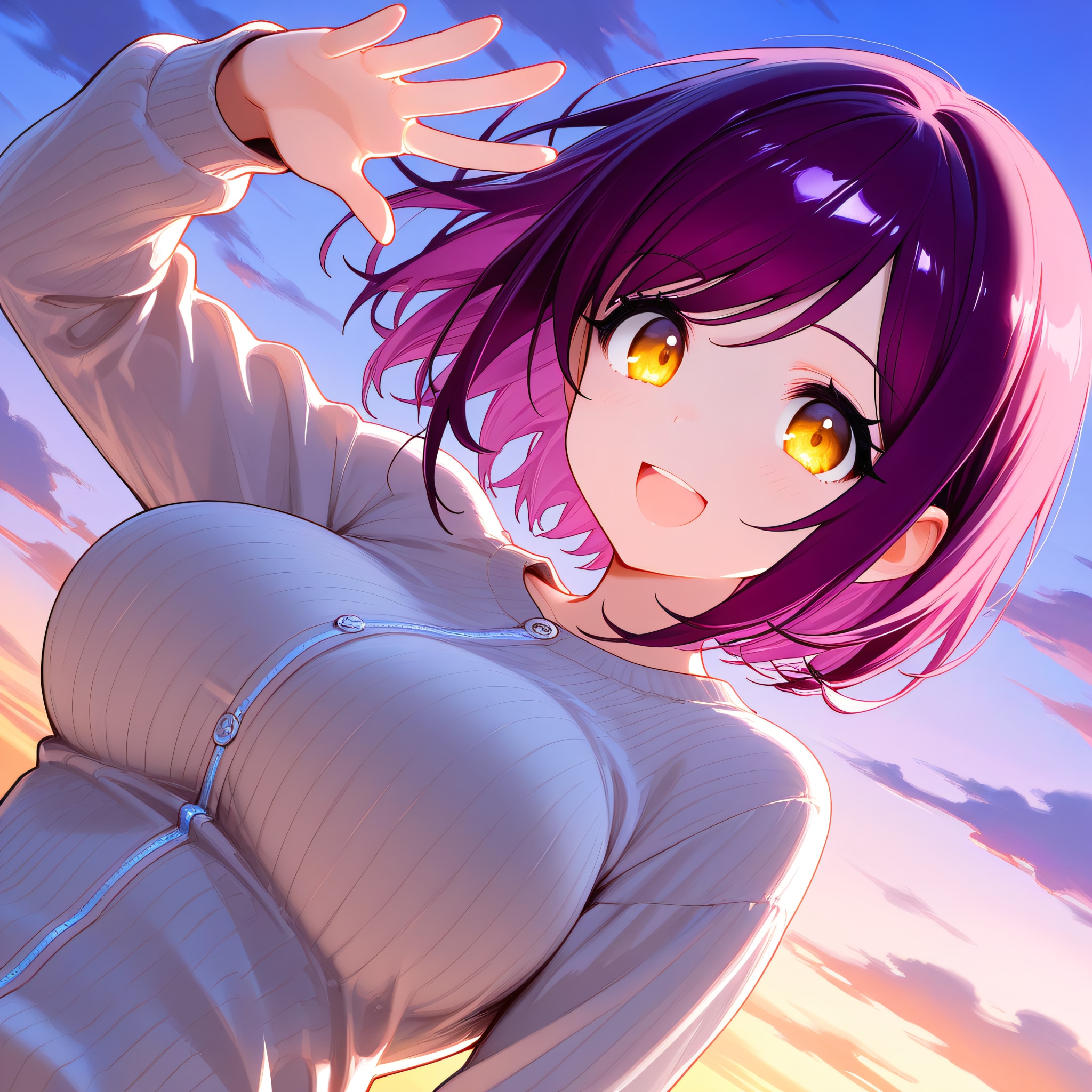 こんばんは（挨拶メイドの芽衣ちゃん） | の人気AIイラスト・グラビア