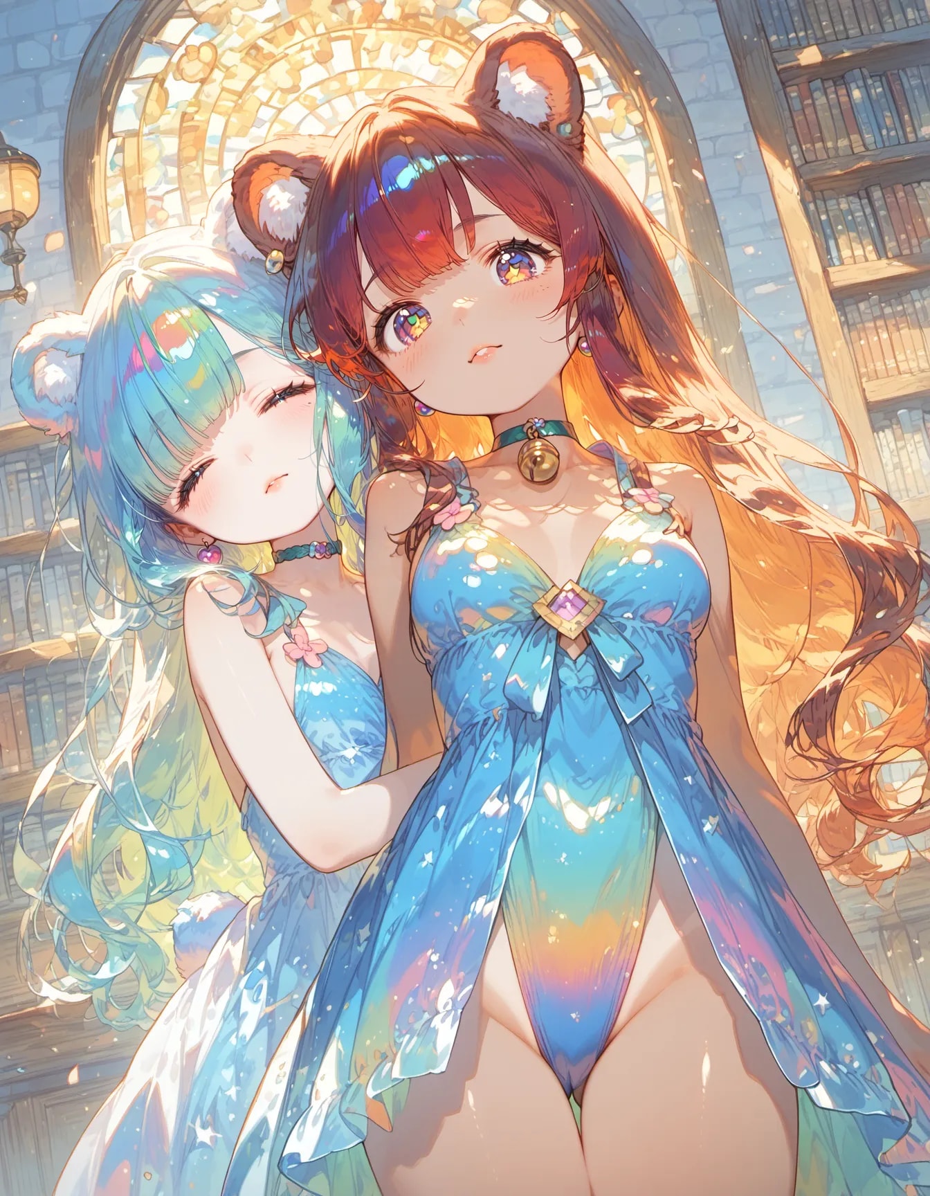 Twin Lights of the Enchanted Library