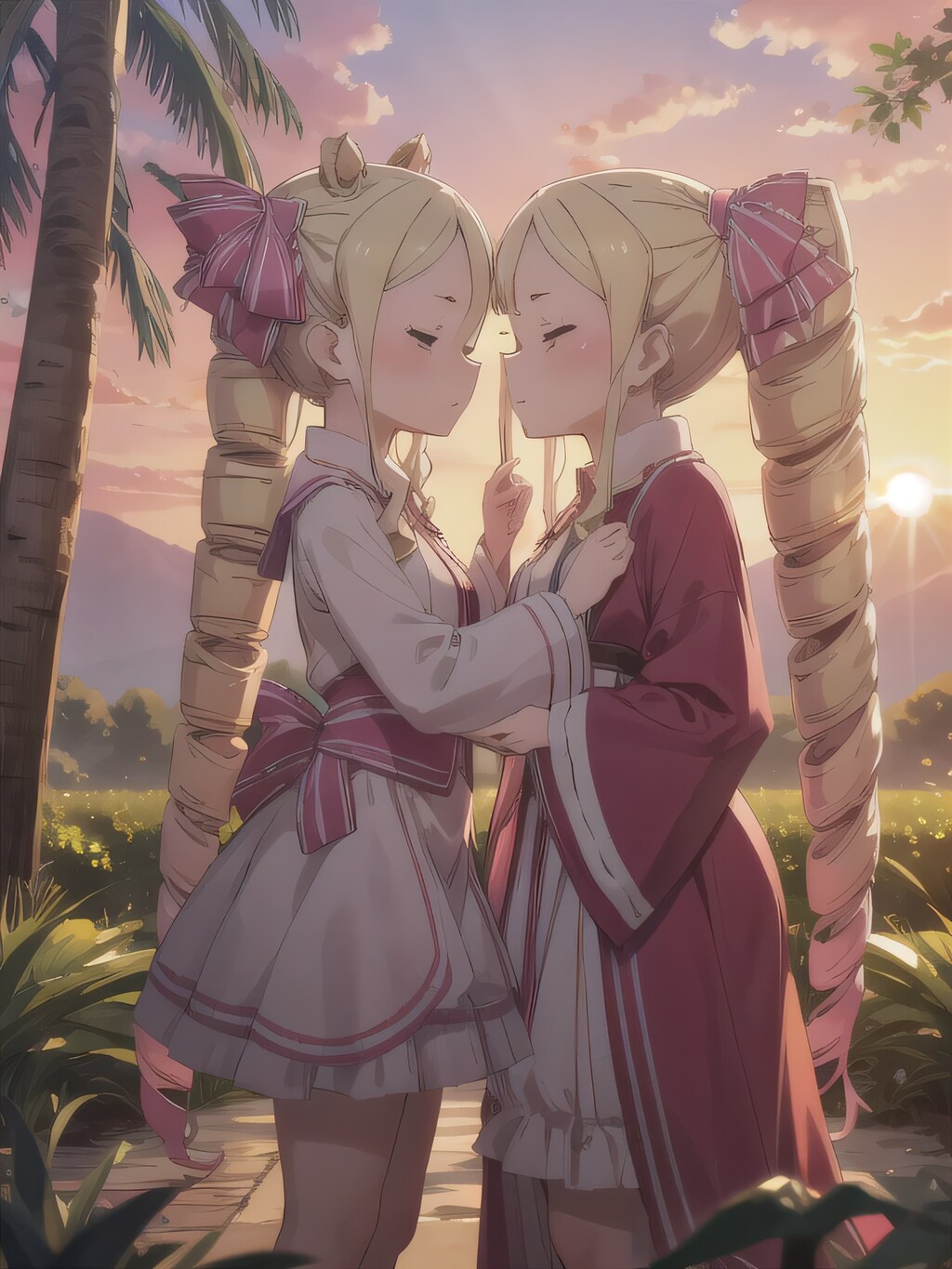 金髪ツインテの少女２人