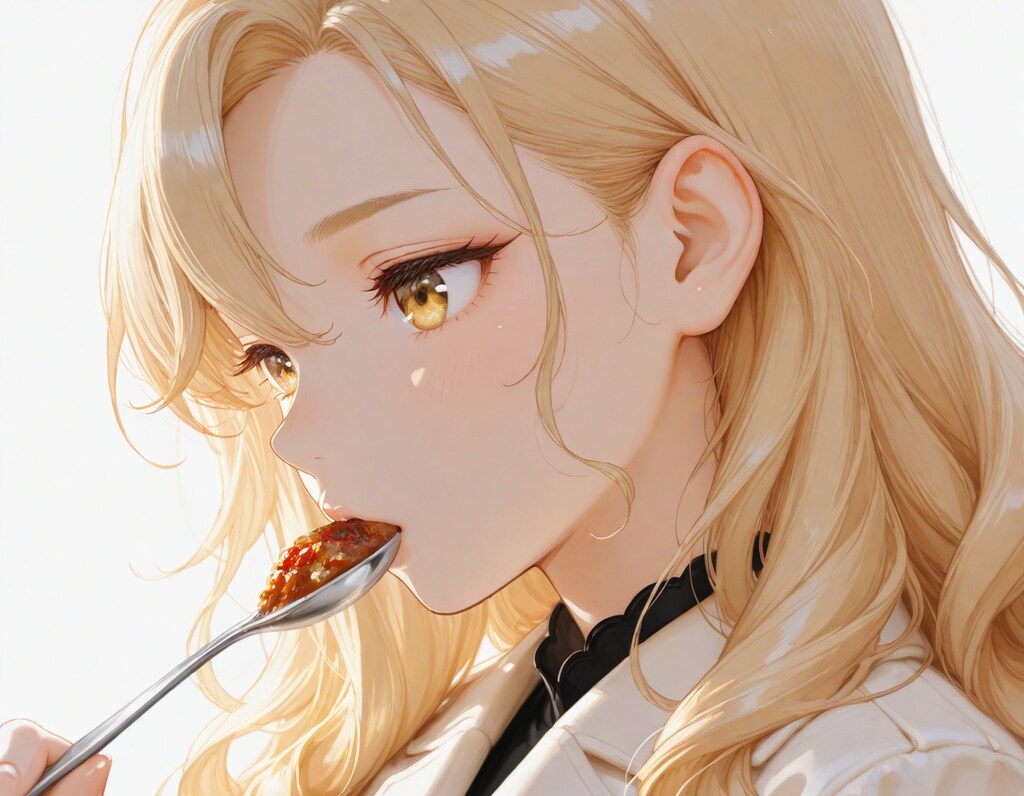 白コートでカレー