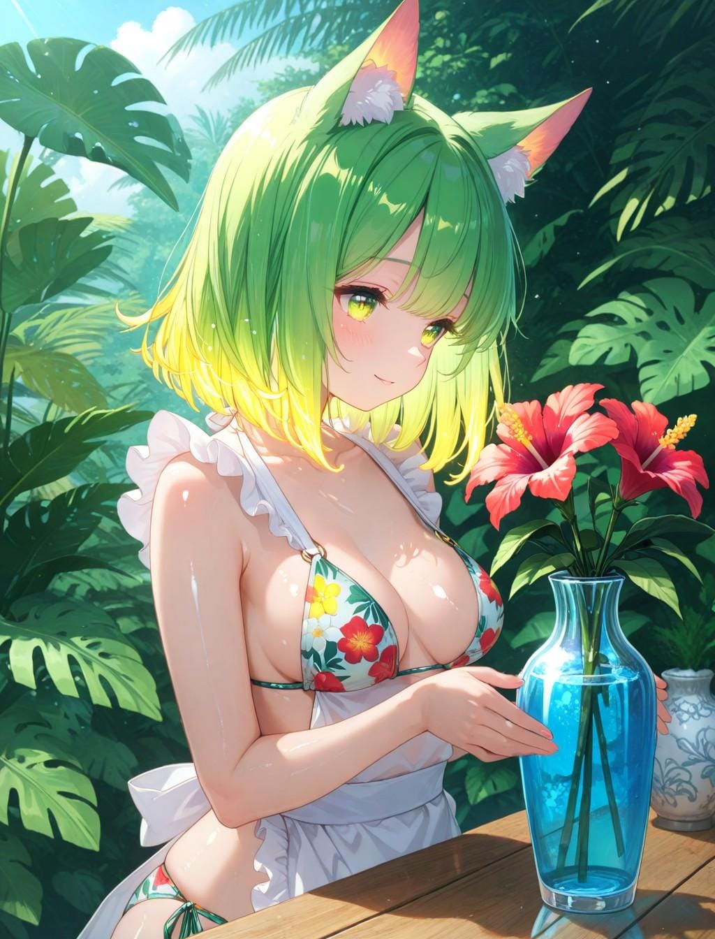7枚）南国　花瓶