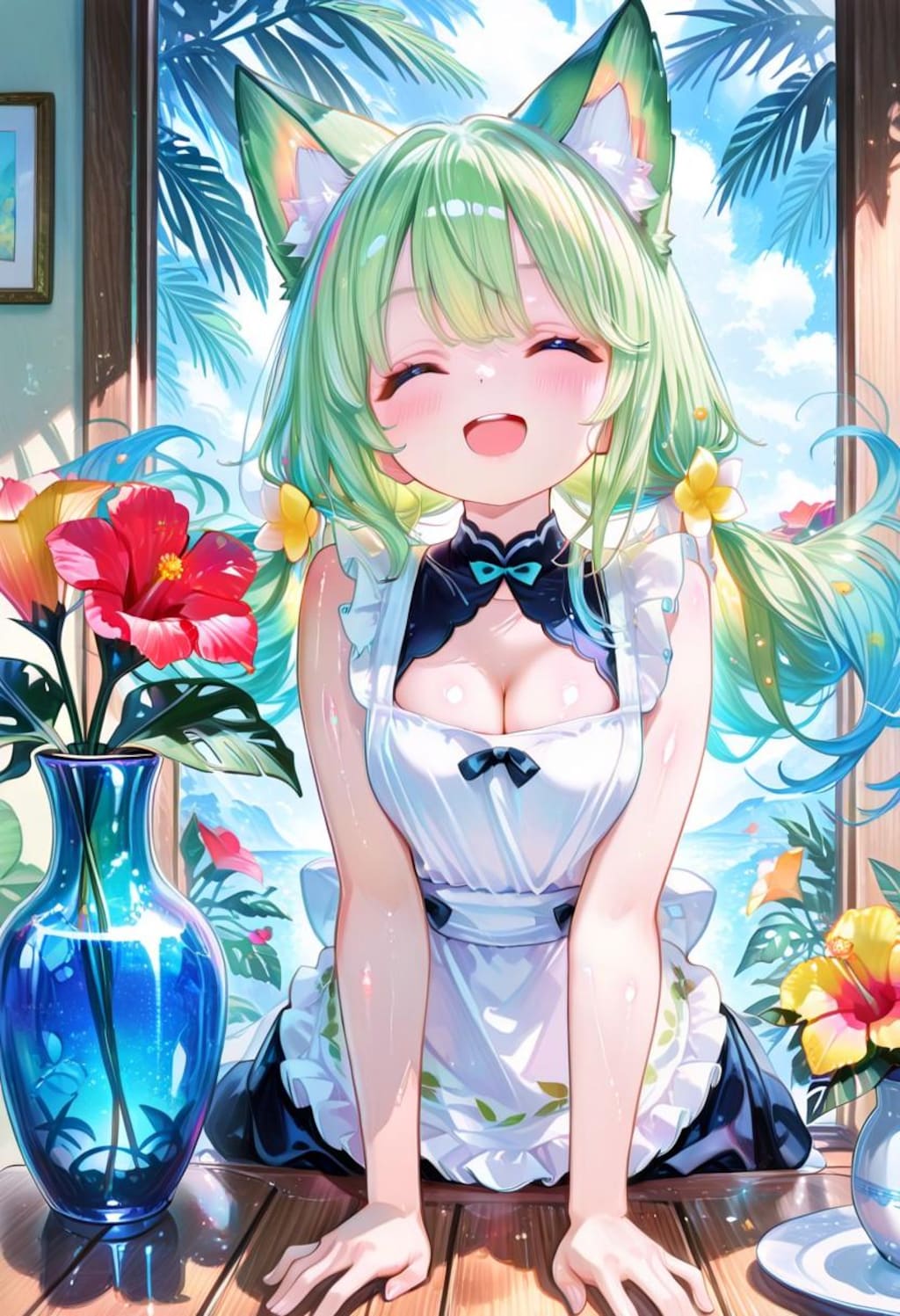 7枚）南国　花瓶