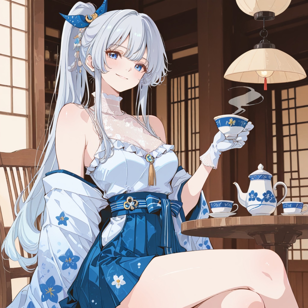 一緒ニ、オ茶シマセンカ？