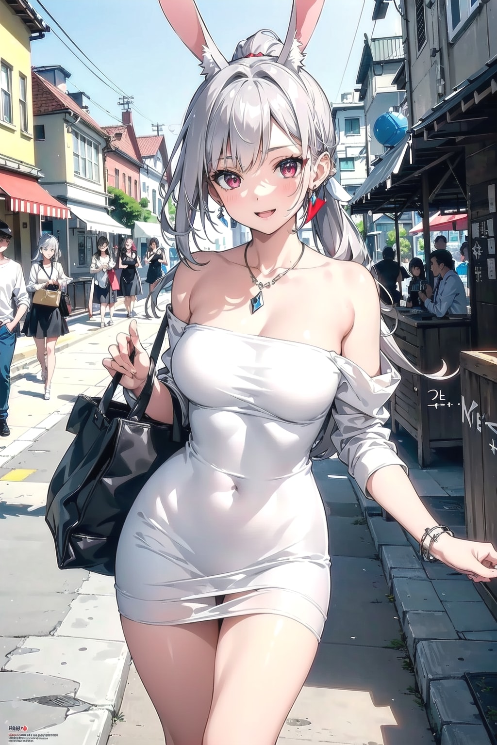 オフショルドレスなのです🐰✨ | の人気AIイラスト・グラビア