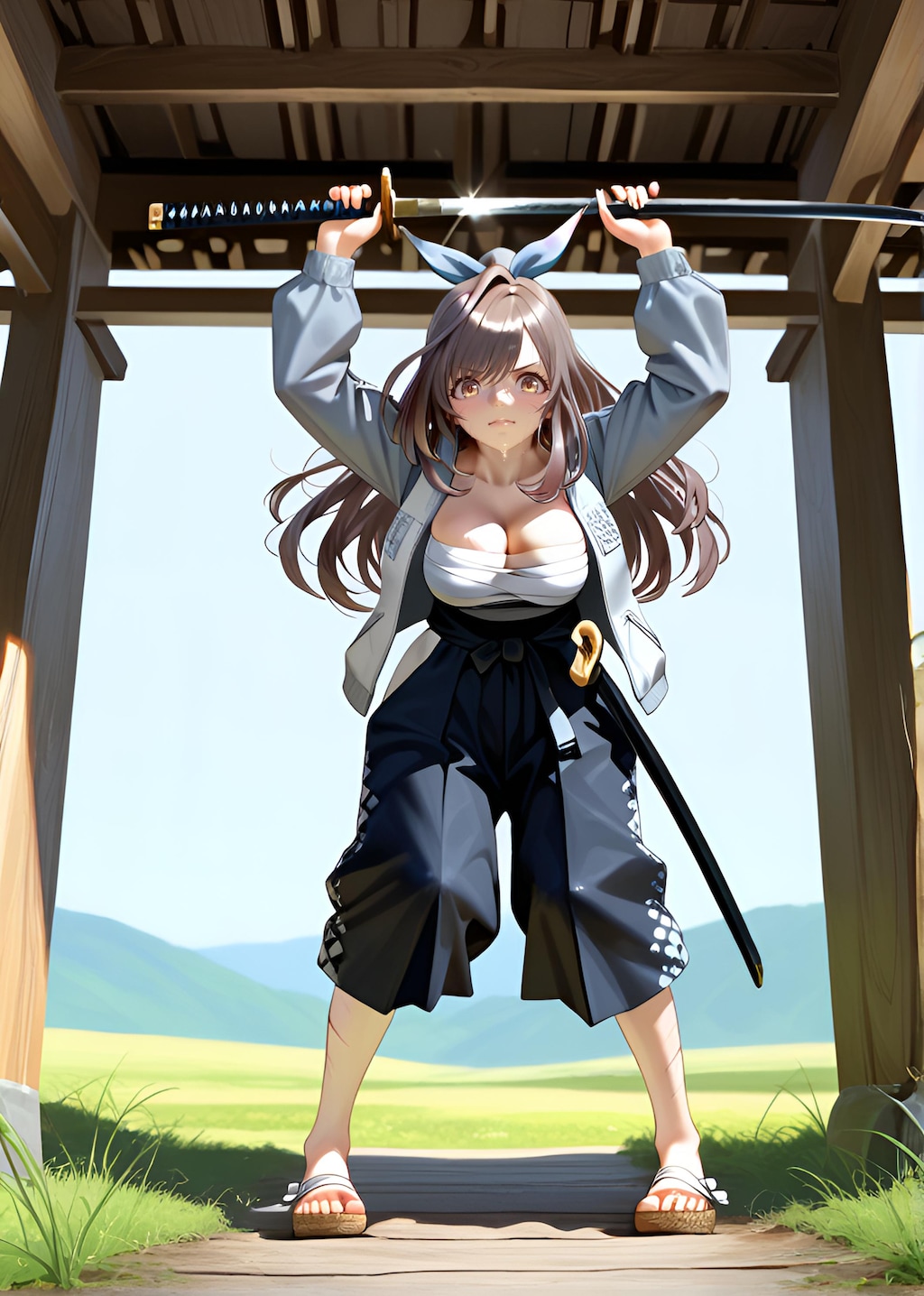 朝比奈月愛（AsahinaKagura）帯刀