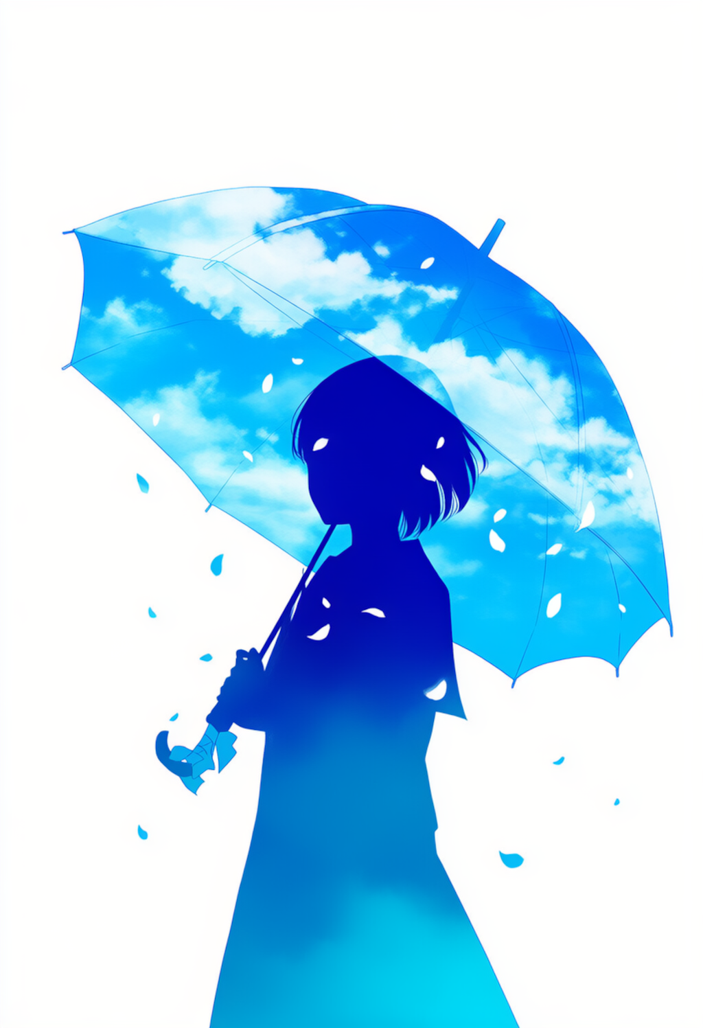 蒼空と傘