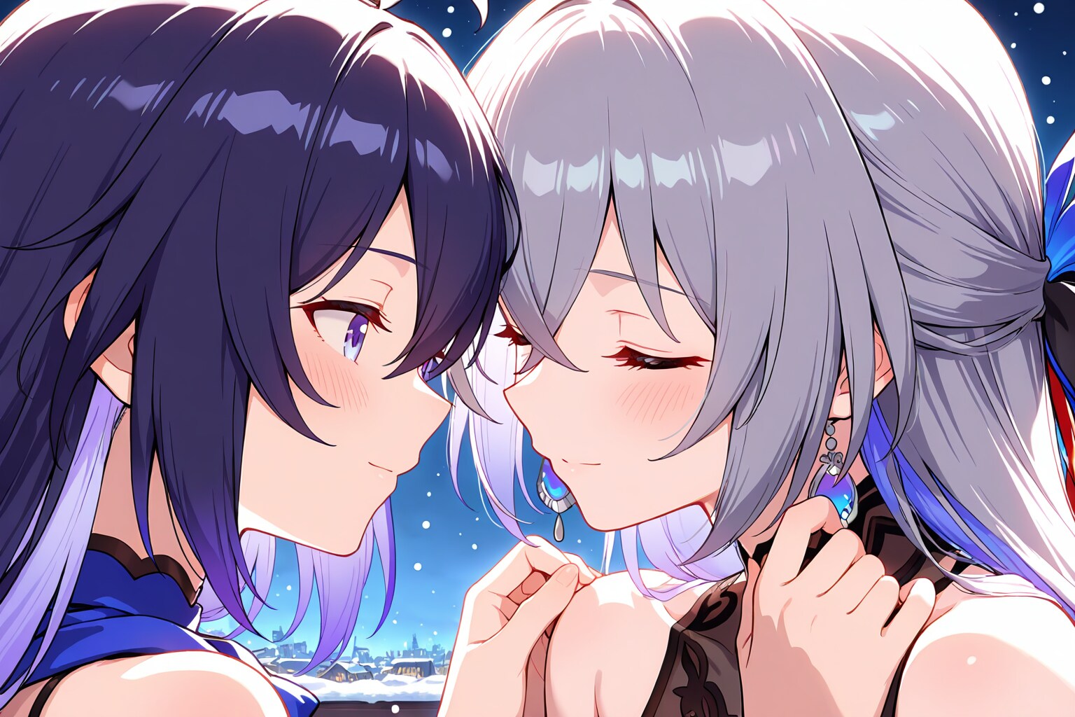 ゼーレ×ブローニャ 〜ベロブルグの夜景で〜 | の人気AIイラスト・グラビア