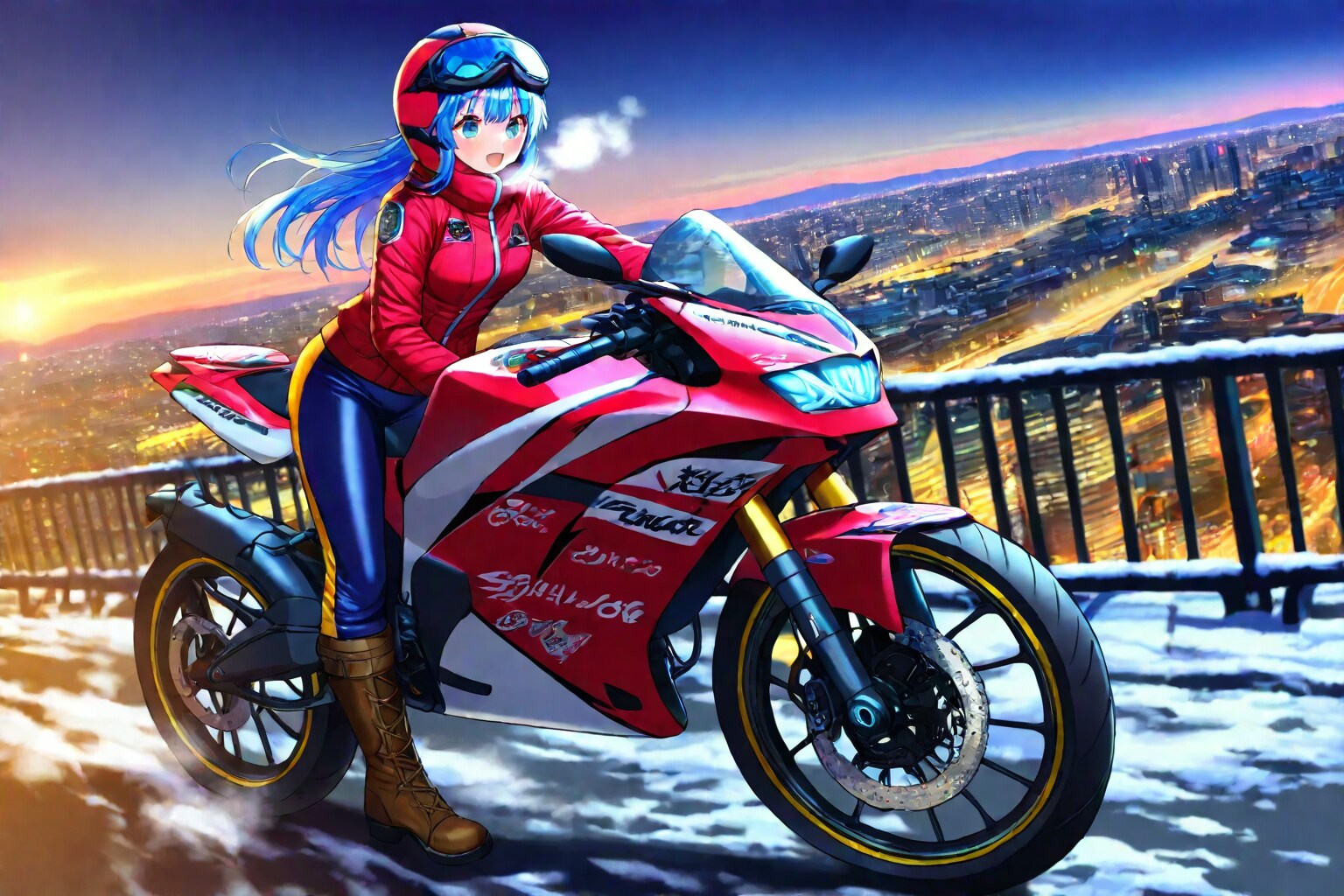 日の出と雪と女の子 | の人気AIイラスト・グラビア