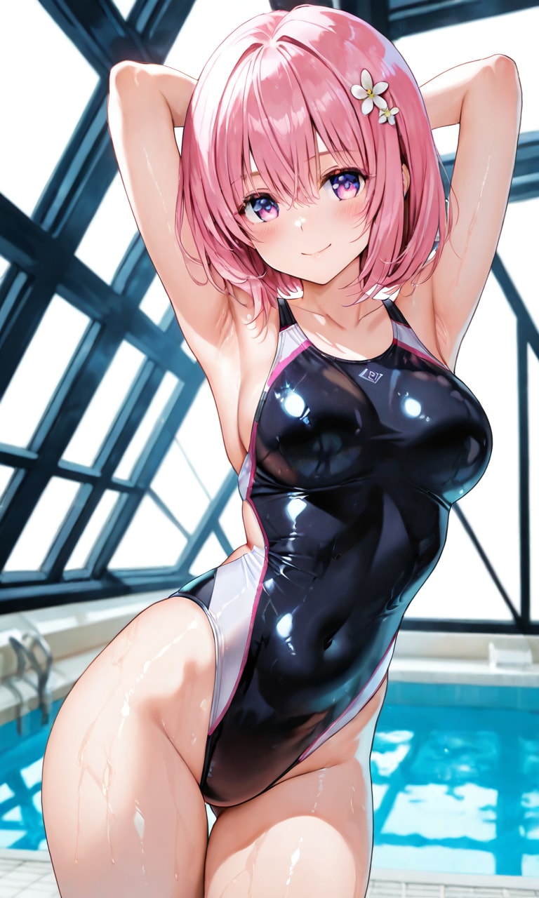 モモちゃん♪ハイレグ競泳水着でリトさんに迫るも！最近美少女慣れし過ぎたリトさんが思ったような反応をしてくれない💦