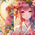 【習作】神秘的な美女　( 和服版 ) 2枚目