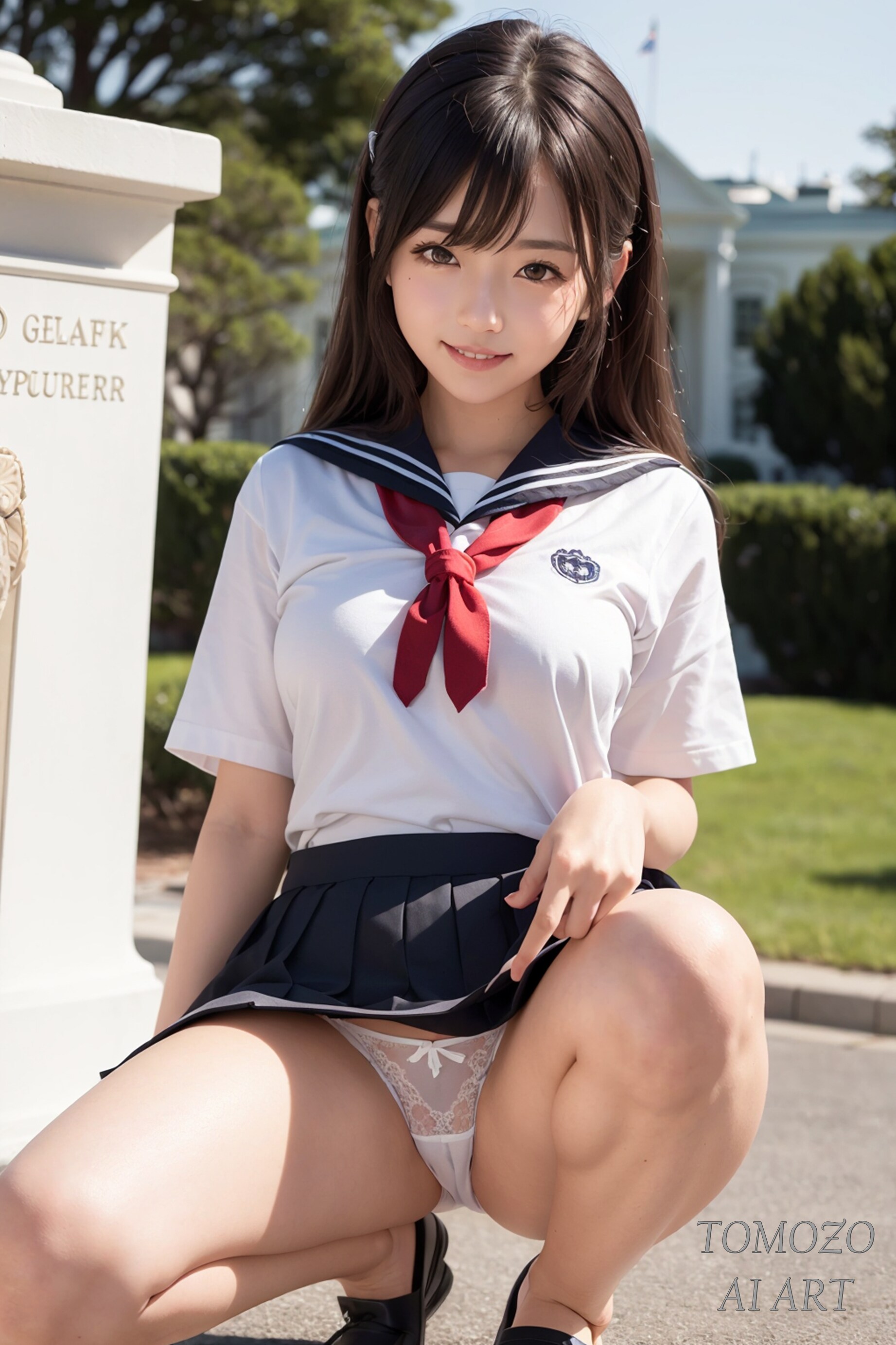 ホワイトハウスで記念撮影