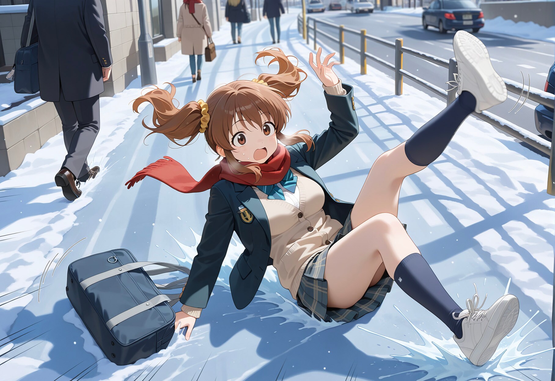 コケる彼女