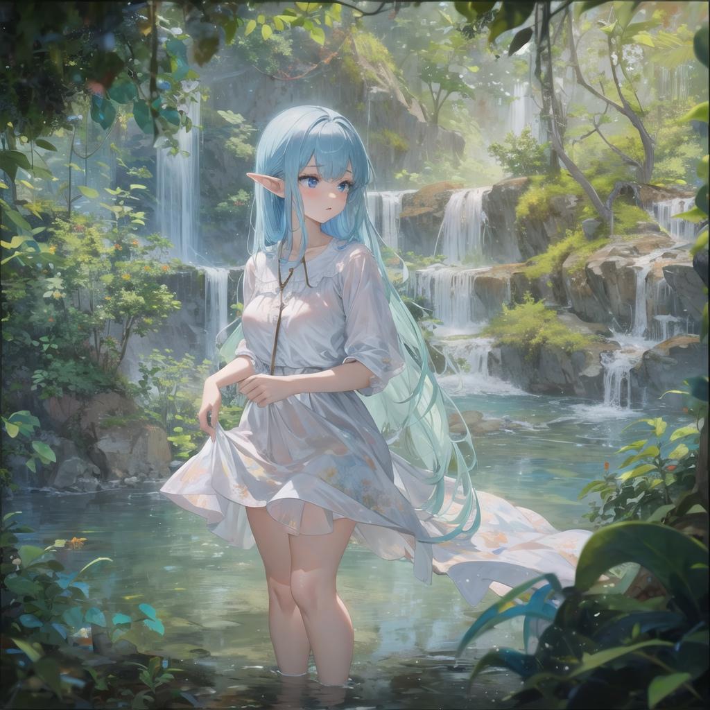 森の中のエルフ