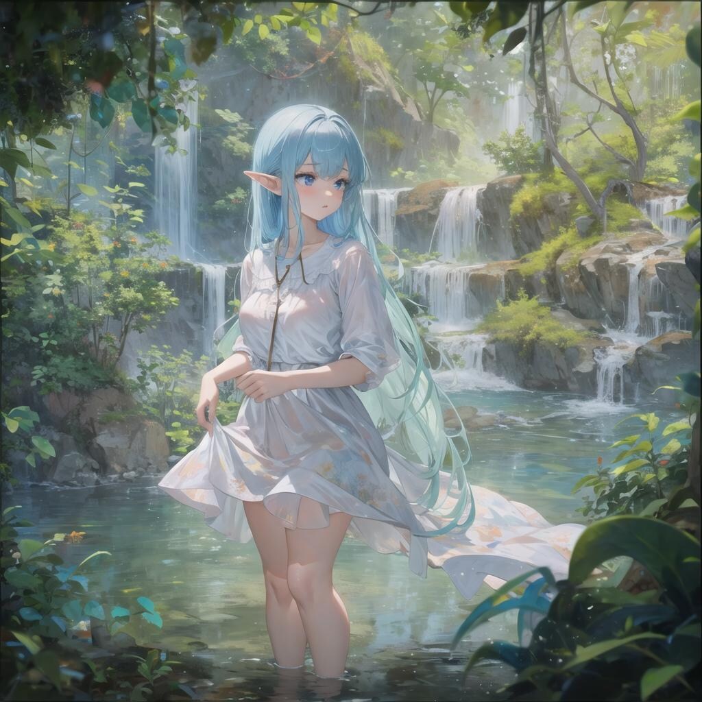 森の中のエルフ