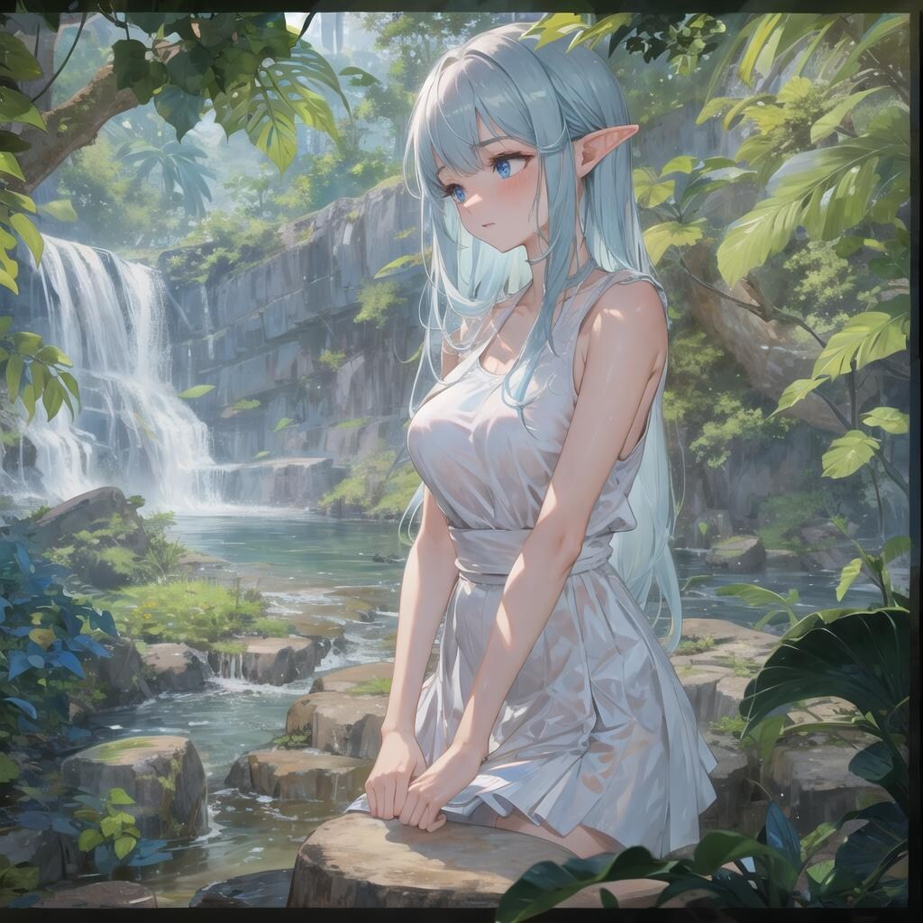 森の中のエルフ