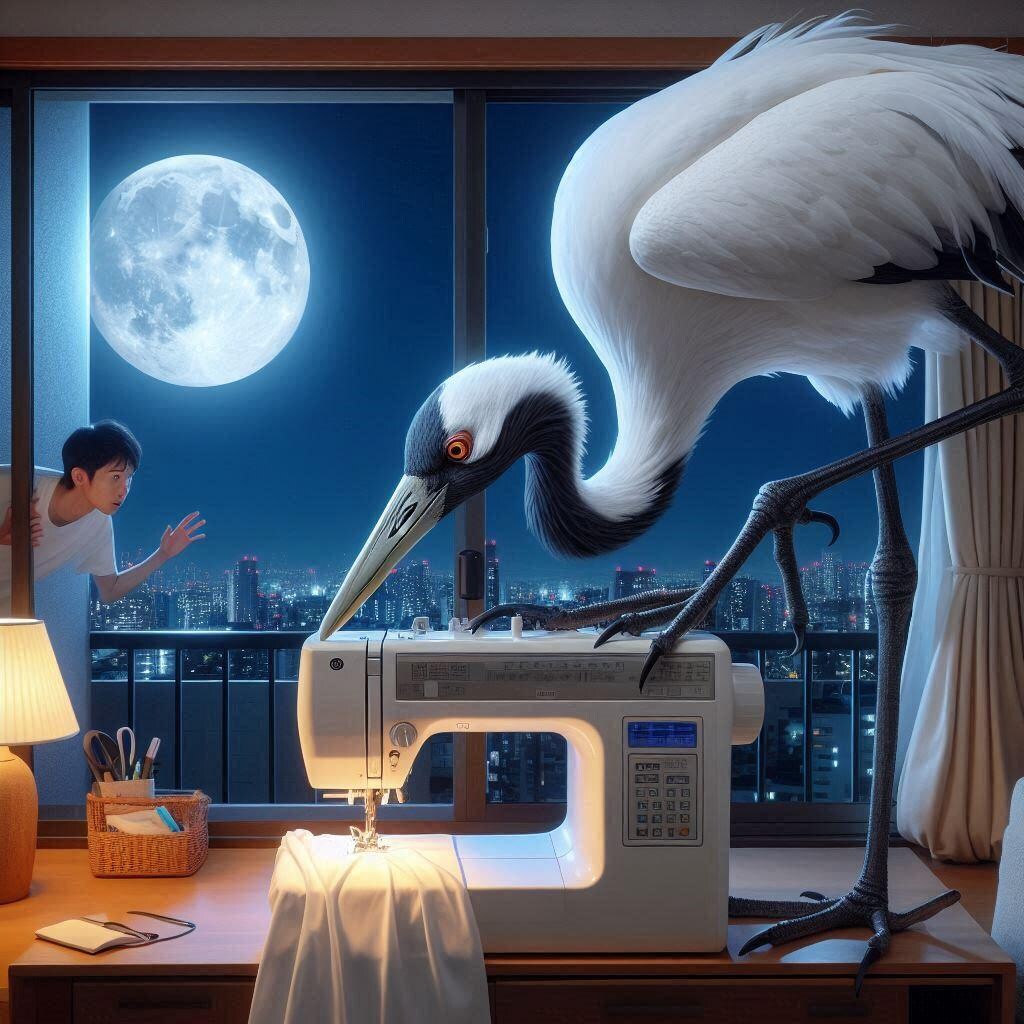 助けた鶴が恩返しに来た