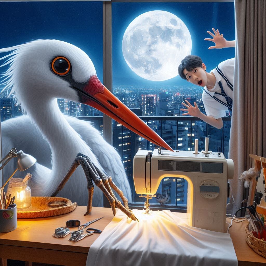 助けた鶴が恩返しに来た