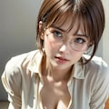 ショートヘア眼鏡美女 6枚目