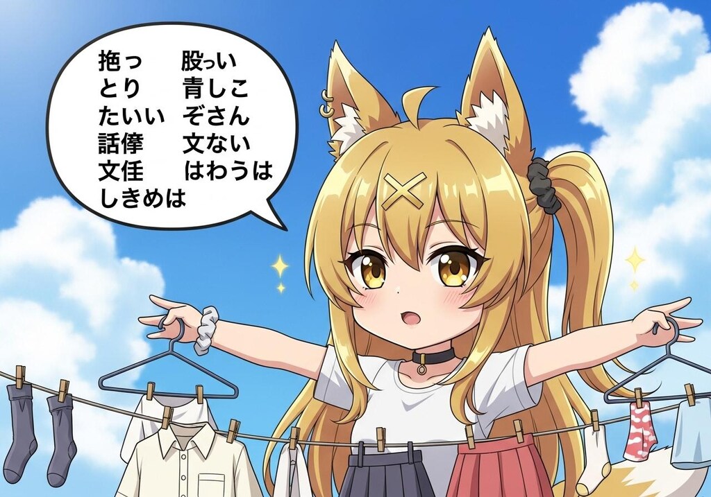 天気がいいのでべとべとになった喋るミラさんを干してみた