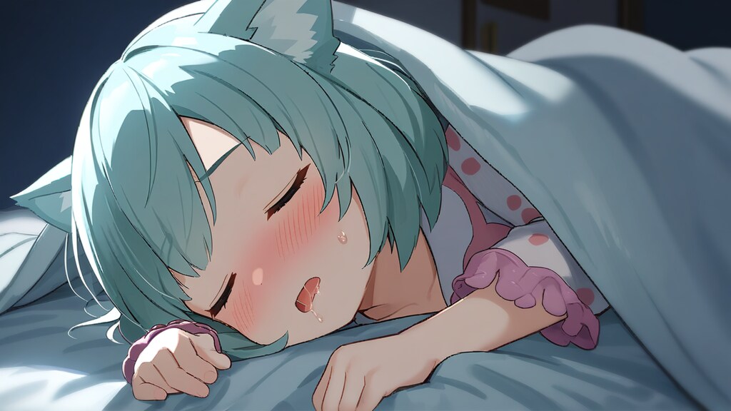 布団の中で触手に何かされているとま