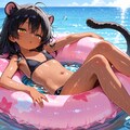 ７月５日はビキニスタイルの日（黒豹バージョン） 4枚目