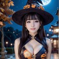 チャイナドレスの黒い魔女 3枚目