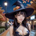 チャイナドレスの黒い魔女 2枚目