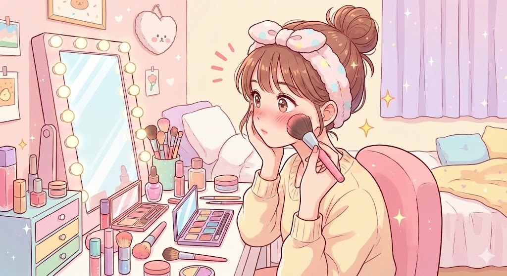 ただいまメイク中