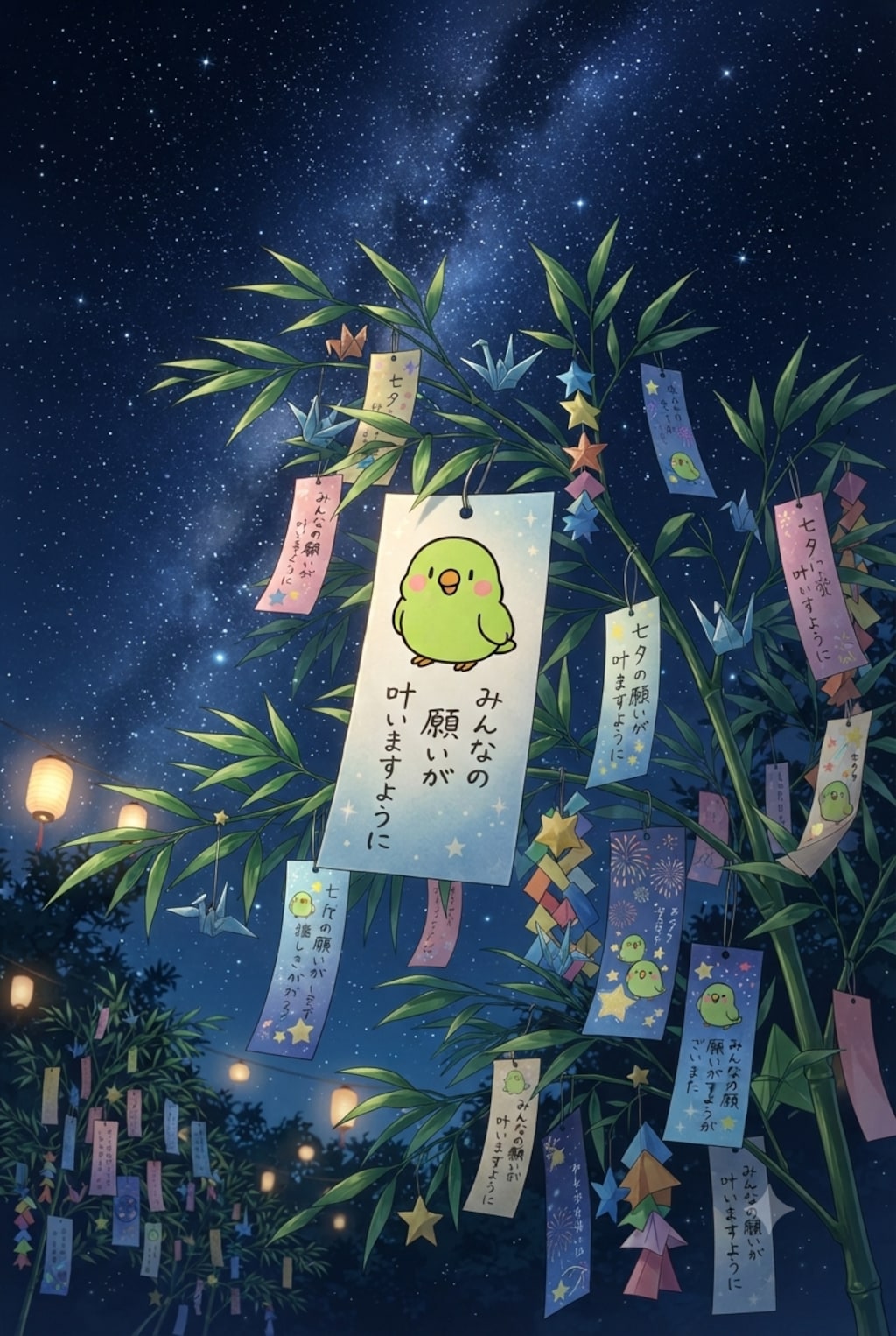 インコ短冊