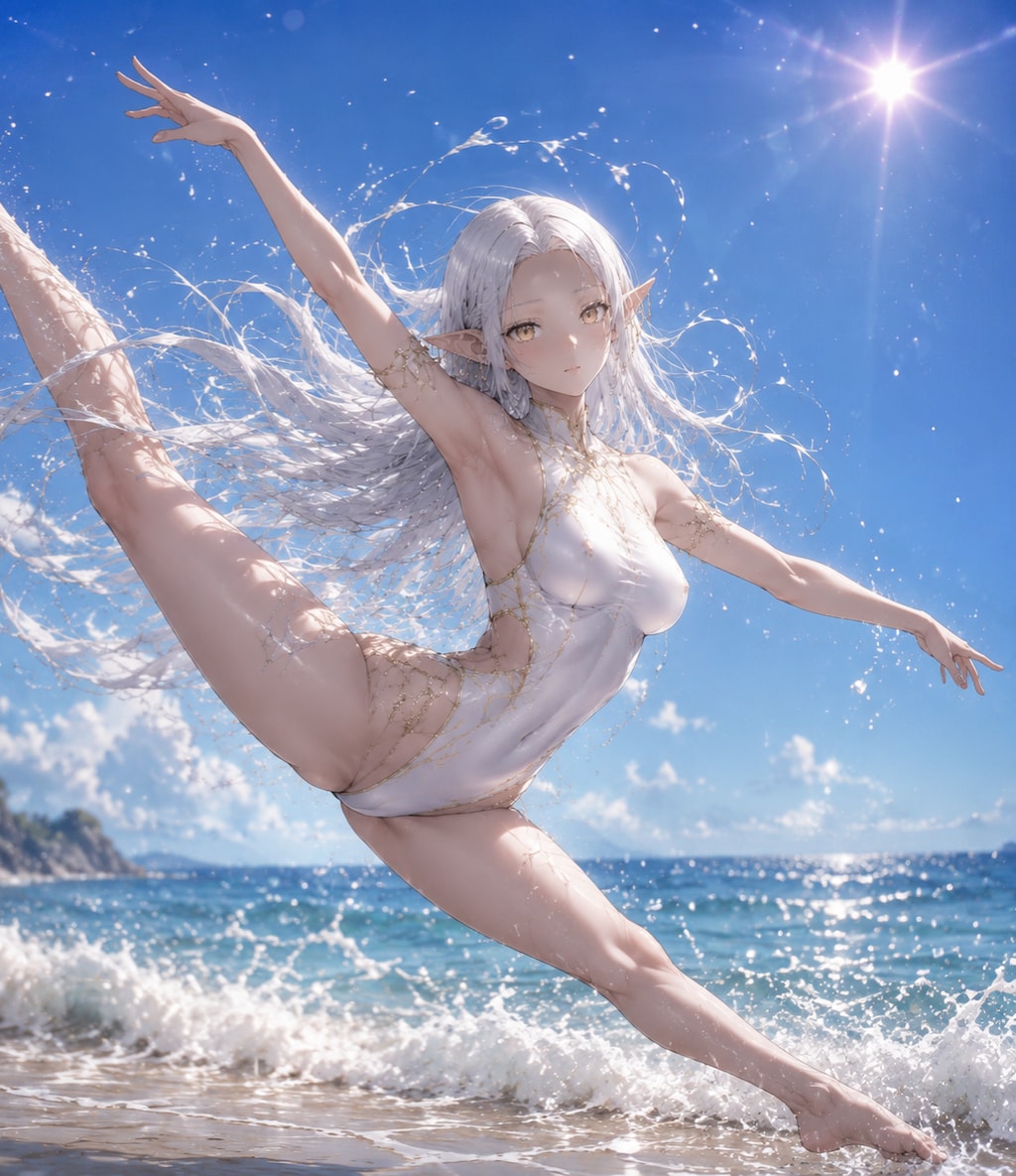 ちょっと気になるエルフさん、空中姿勢を思い出し暴れる