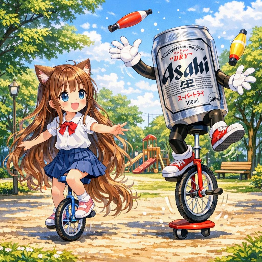 一輪車で遊ぶ小さな女の子 | の人気AIイラスト・グラビア