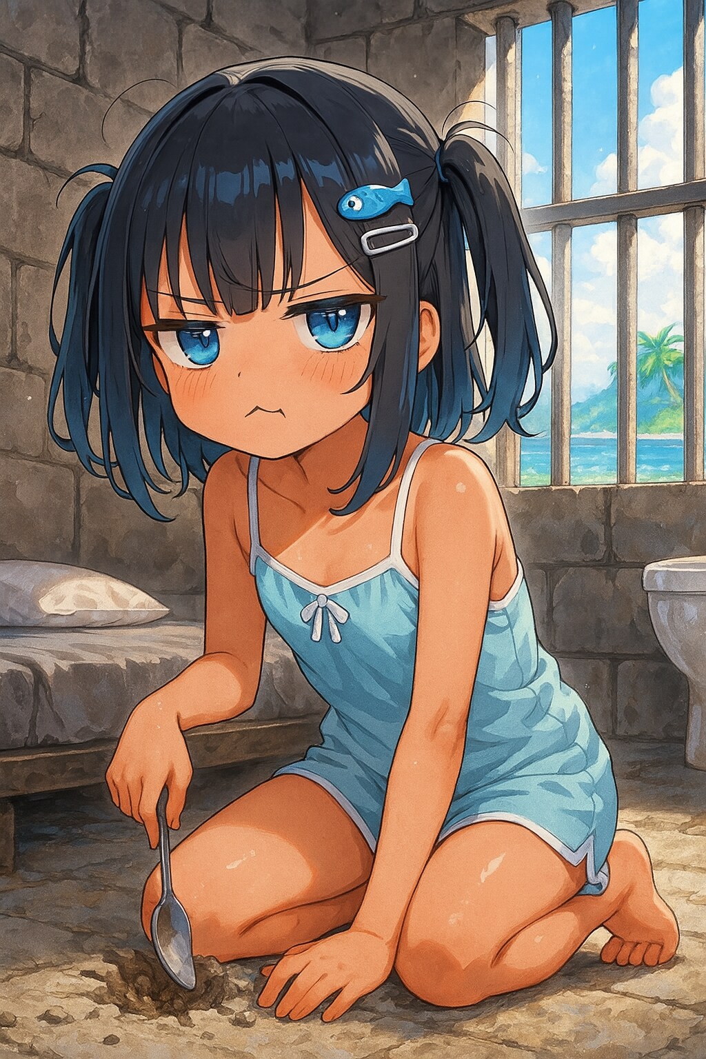 脱獄を企てるこなつちゃん