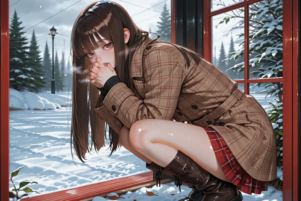 しゃがんでる子